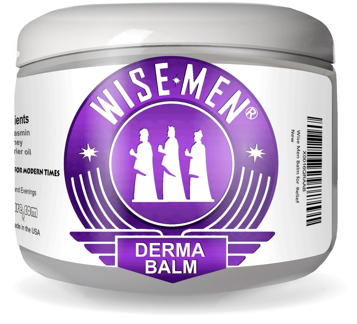 Wise Men Derma Relief Balm - Natural Skin Intensive Soothing Cream with Essential Oils, 4 oz Avelisse