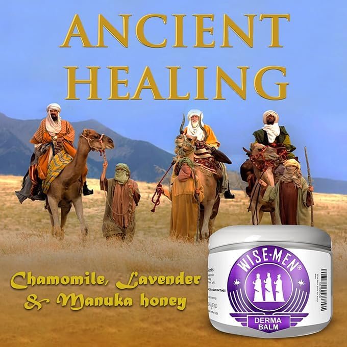 Wise Men Derma Relief Balm - Natural Skin Intensive Soothing Cream with Essential Oils, 4 oz Avelisse