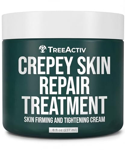 TreeActiv Crepey Skin Repair Cream – Firming Body & Neck Cream with Hyaluronic Acid, Glycolic Acid & Shea Butter, 8 oz Avelisse