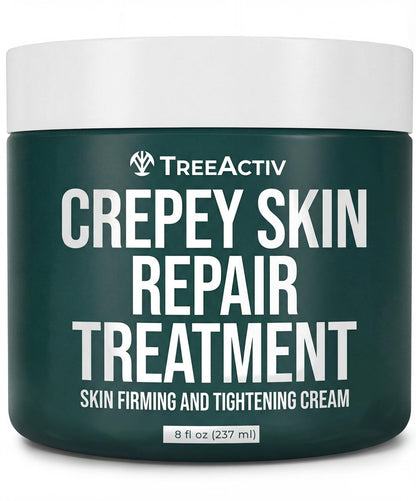 TreeActiv Crepey Skin Repair Cream – Firming Body & Neck Cream with Hyaluronic Acid, Glycolic Acid & Shea Butter, 8 oz Avelisse