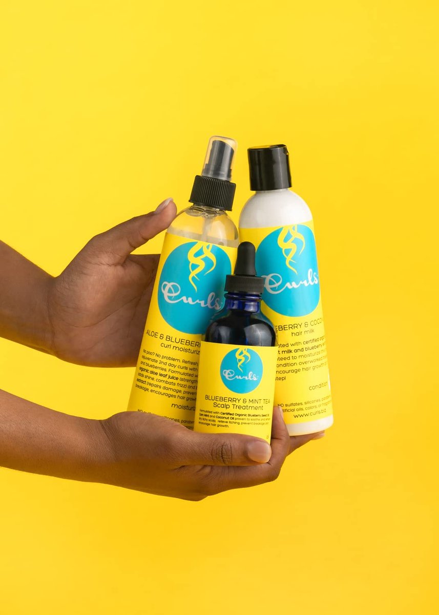 Curls Blueberry Bliss Blueberry & Coconut Hair Milk - 8 fl oz Leave-In Conditioner and Styler for Curly, Natural, and Coily Hair - görsel 9