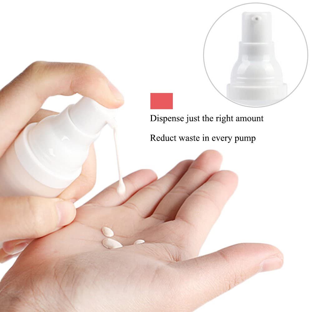 Mild East 3-Pack 20ml Sterile Airless Pump Bottle Set with Funnel – Matte Travel Lotion Dispensers - görsel 8