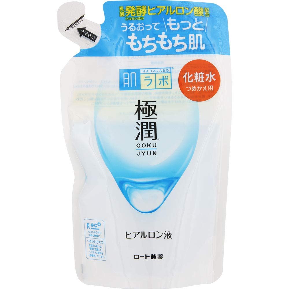 Hadalabo Gokujun Hyaluronic Lotion Moist Refill - 6.1 oz Hydrating Face Lotion for Dry Skin Avelisse
