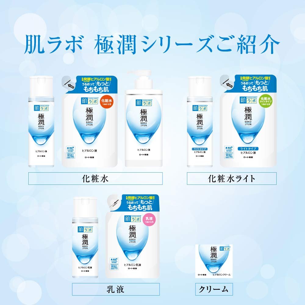 Hadalabo Gokujun Hyaluronic Lotion Moist Refill - 6.1 oz Hydrating Face Lotion for Dry Skin Avelisse
