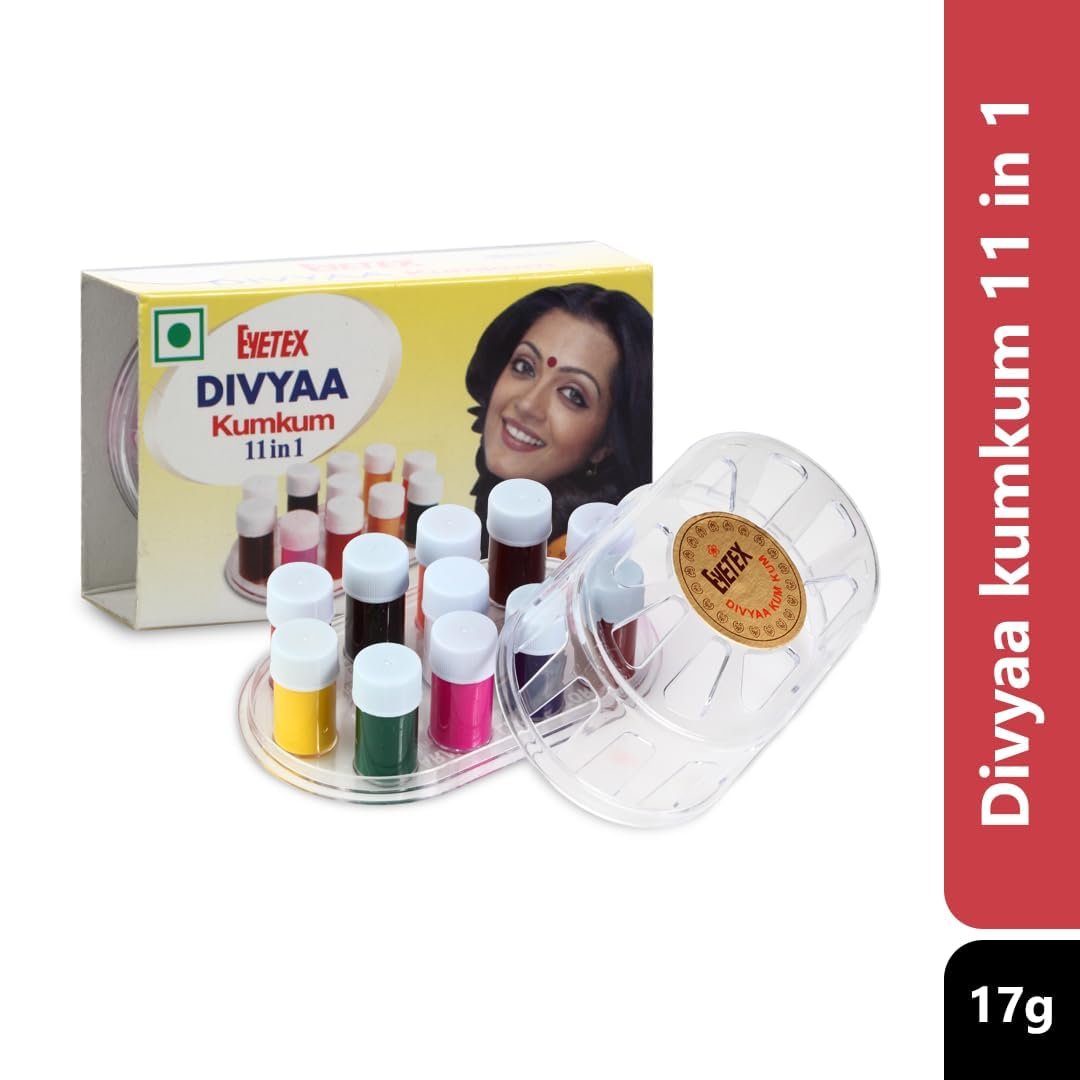 Eyetex Divyaa Liquid Kumkum Bindi Set - 11 Vibrant Colors, 1.5gm Each - görsel 3