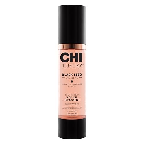 CHI Luxury Black Seed Oil Intense Repair Hot Oil Treatment - Moisturizes & Strengthens Dry & Damaged Hair - Sulfate, Paraben & Gluten-Free - 1.7 oz Avelisse