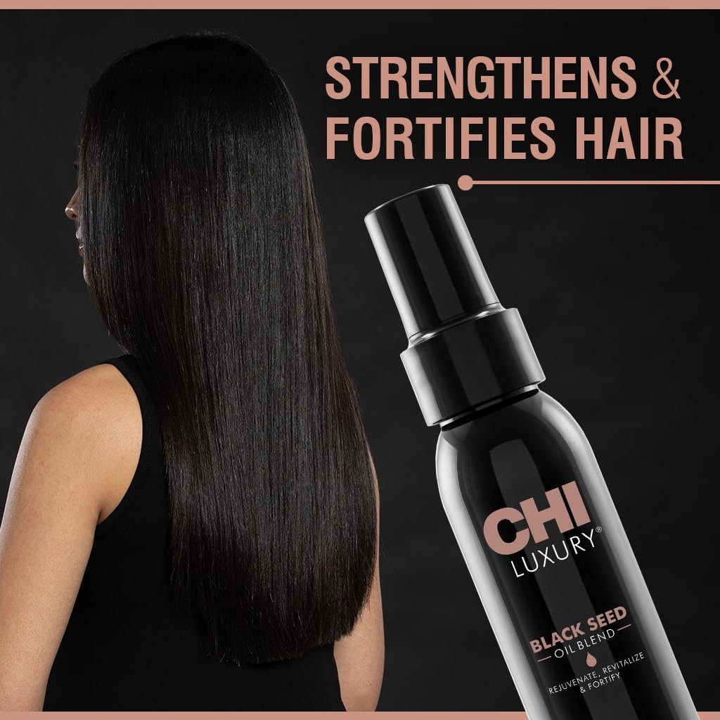 CHI Luxury Black Seed Oil Blend Dry Oil – Revitalizing & Nourishing Hair Oil for Smooth, Shiny Hair – Sulfate, Paraben & Cruelty-Free – 3 Oz Avelisse