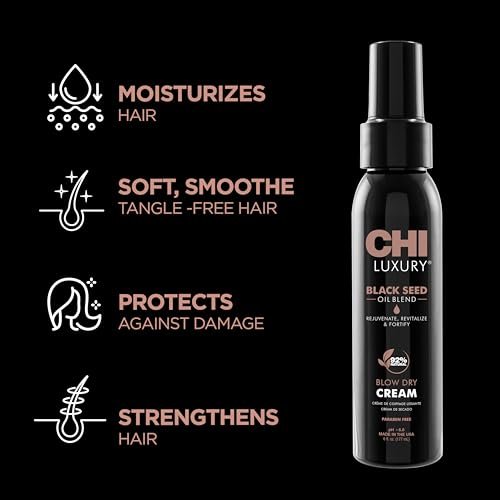 CHI Luxury Black Seed Oil Blow Dry Cream - Moisturizing Styling Cream for Sleek & Smooth Hair, Light-Hold, Sulfate, Paraben & Gluten-Free, 6 Oz Avelisse