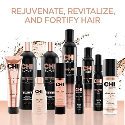 CHI Luxury Black Seed Oil Intense Repair Hot Oil Treatment - Moisturizes & Strengthens Dry & Damaged Hair - Sulfate, Paraben & Gluten-Free - 1.7 oz Avelisse