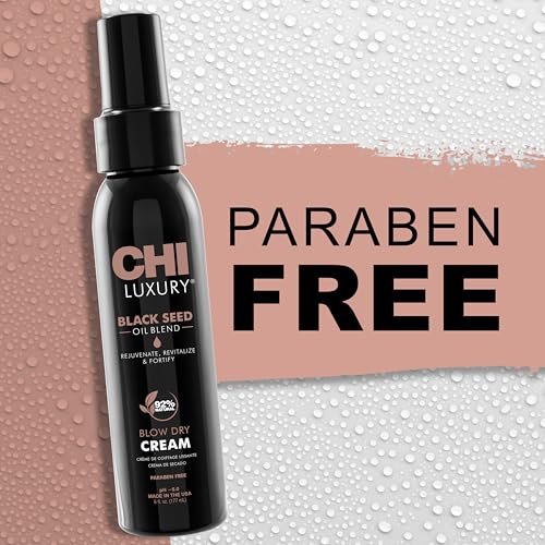 CHI Luxury Black Seed Oil Blow Dry Cream - Moisturizing Styling Cream for Sleek & Smooth Hair, Light-Hold, Sulfate, Paraben & Gluten-Free, 6 Oz Avelisse