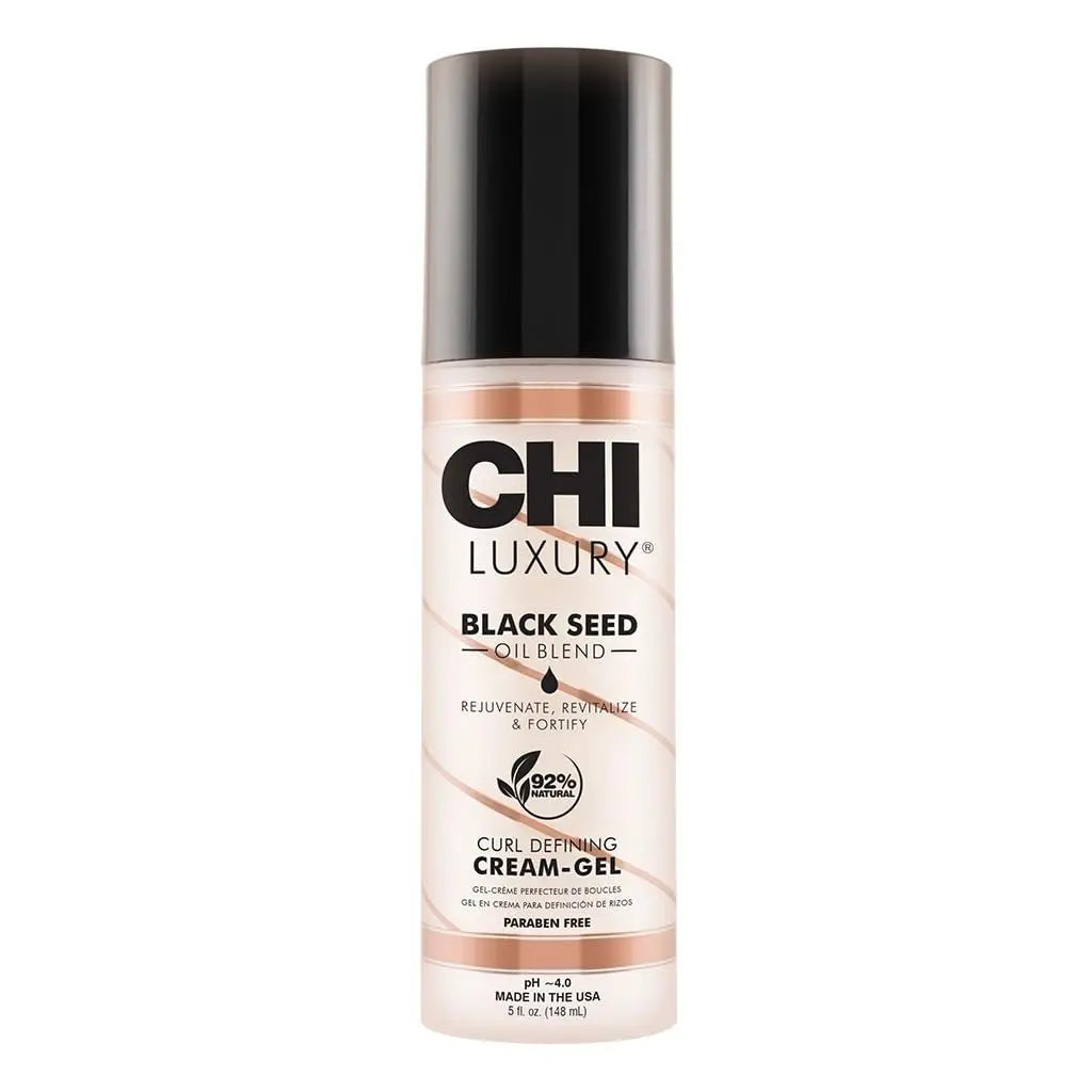CHI Luxury Black Seed Oil Curl Defining Cream Gel - Defines Curls, Controls Frizz & Strengthens Hair for Shine, Sulfate, Paraben & Gluten-Free, 5 oz Avelisse