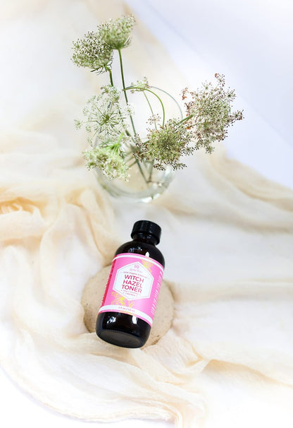 Leven Rose Witch Hazel Alcohol Free Toner - 100% Pure Organic Facial Rose Water with Rose Petals, Calendula, Cucumber, and Chamomile Flower, 4 oz Avelisse