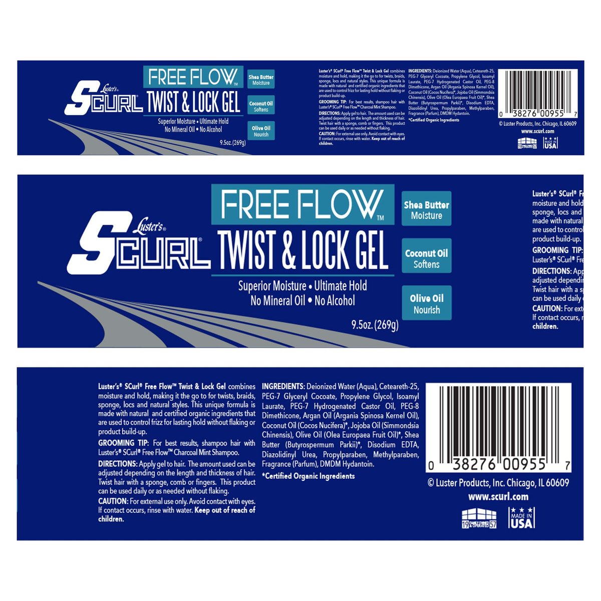 Luster's SCurl Free Flow Twist & Lock Gel - 9.5 oz for Defined Curls & Locs Avelisse