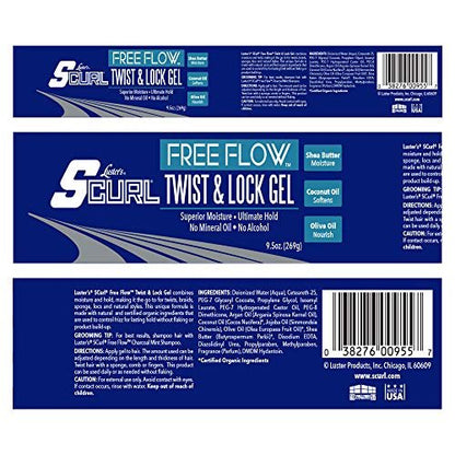 Luster's SCurl Free Flow Twist & Lock Gel - 9.5 oz for Defined Curls & Locs Avelisse