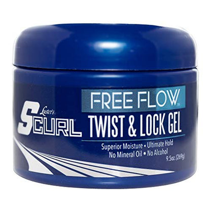 Luster's SCurl Free Flow Twist & Lock Gel - 9.5 oz for Defined Curls & Locs Avelisse