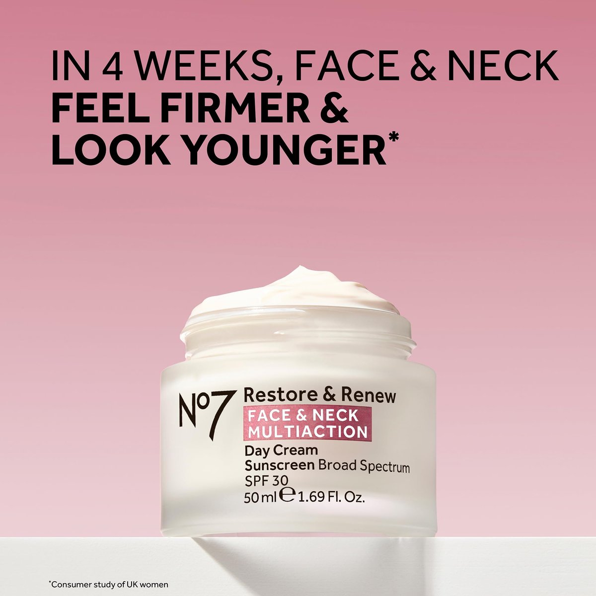 No7 Restore & Renew Face & Neck Multi Action Skincare System SPF 30 Day Cream, Anti-Aging Serum, Hyaluronic Acid Night Cream (3 Piece Kit) Avelisse