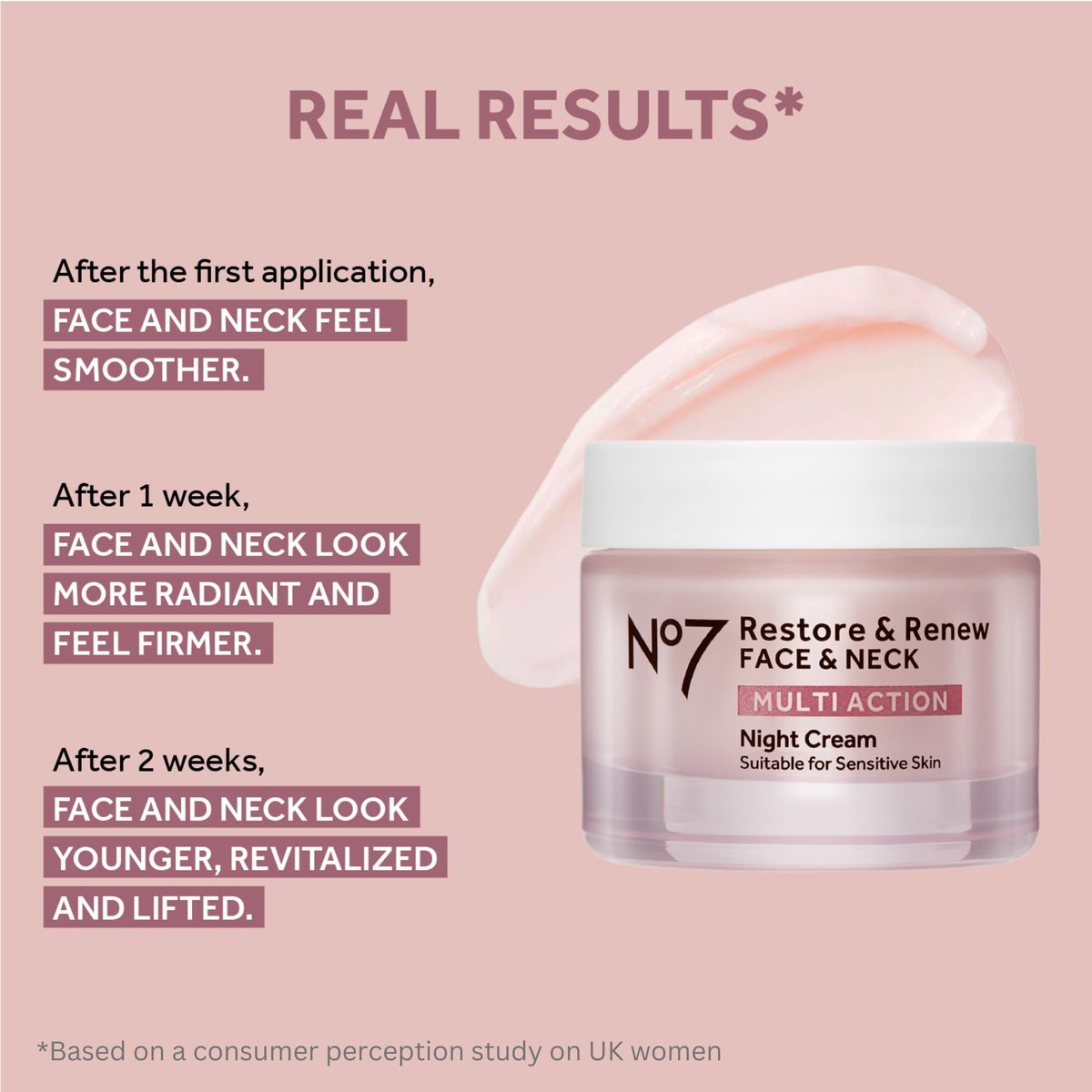 No7 Restore & Renew Face & Neck Multi Action Skincare System SPF 30 Day Cream, Anti-Aging Serum, Hyaluronic Acid Night Cream (3 Piece Kit) Avelisse