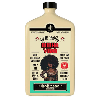 Lola From Rio Meu Cacho Minha Vida Hair Conditioner – Nourishing Conditioner for Frizzy, Dehydrated, Brittle Curly Hair – 17.6 Oz Avelisse