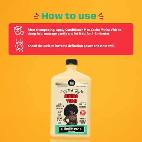 Lola From Rio Meu Cacho Minha Vida Hair Conditioner – Nourishing Conditioner for Frizzy, Dehydrated, Brittle Curly Hair – 17.6 Oz Avelisse