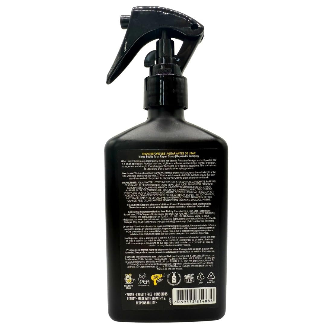 Lola From Rio Morte Súbita Total Hair Repair & Heat Protectant Spray - 8.45 fl oz Avelisse