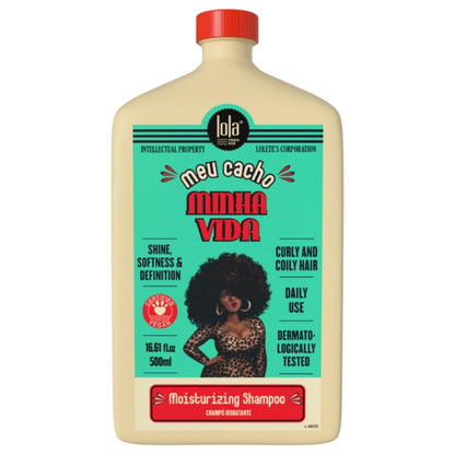 Lola From Rio Meu Cacho Minha Vida Hydrating Shampoo for Defined, Soft, Vibrant Curls - Nourishing, Moisturizing, Paraben & Sulfate-Free - 16.9 Fl Oz Avelisse