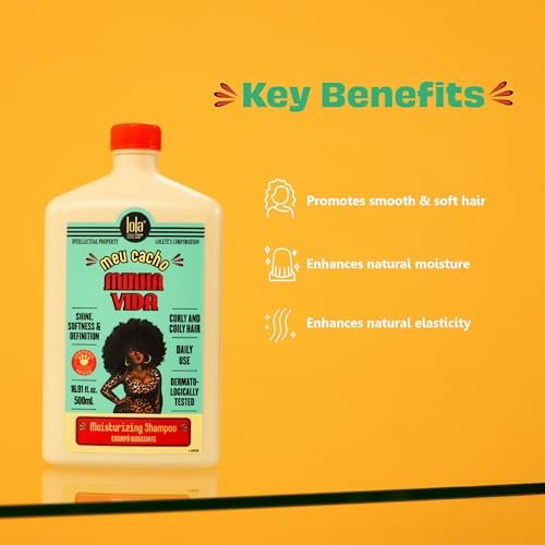 Lola From Rio Meu Cacho Minha Vida Hydrating Shampoo for Defined, Soft, Vibrant Curls - Nourishing, Moisturizing, Paraben & Sulfate-Free - 16.9 Fl Oz Avelisse