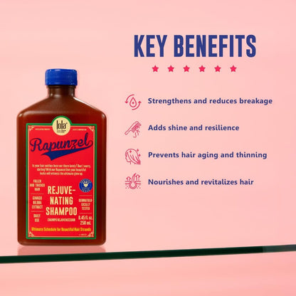 Lola From Rio Rapunzel Rejuvenating Shampoo – Nourishing & Strengthening Shampoo for Fine, Thinning Hair – Sulfate-Free & Hydrating – 8.45 fl oz Avelisse