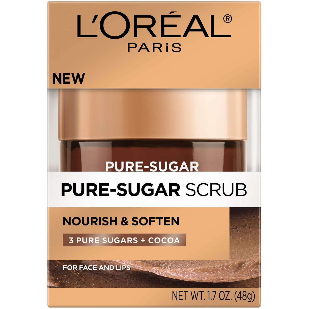 L'Oreal Paris Pure Sugar Scrub Nourish and Soften, 1.7 oz. – Gentle Exfoliating Face Scrub - görsel 3