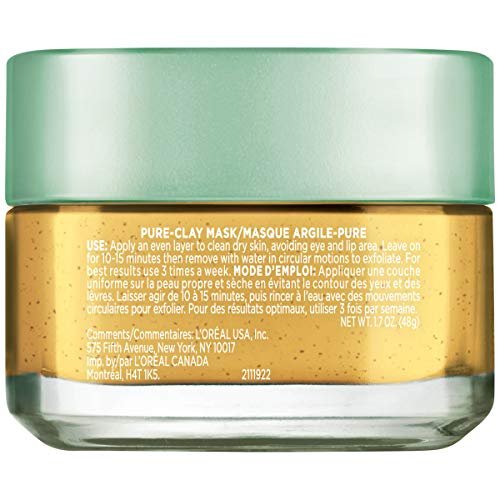 L'Oreal Paris Pure Clay Face Mask with Yuzu Lemon - Clarify & Smooth Rough Skin, 1.7 oz Avelisse