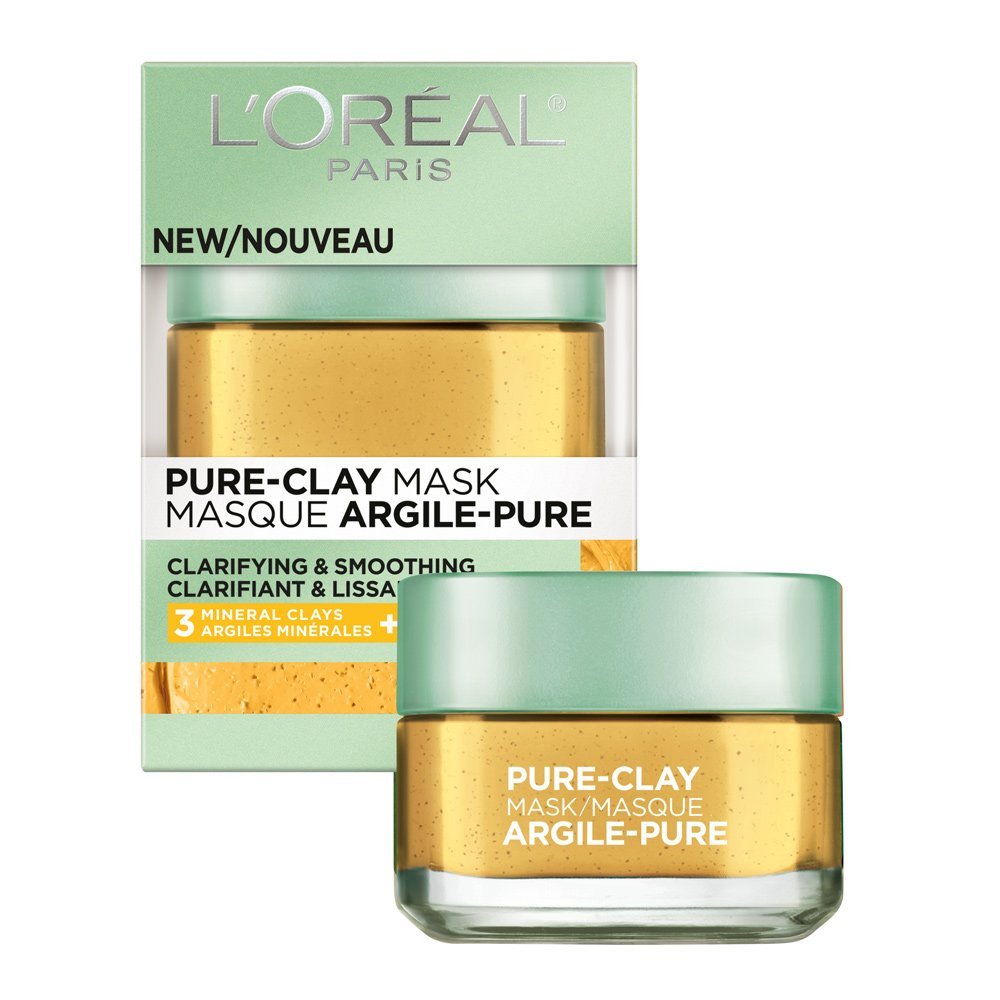 L'Oreal Paris Pure Clay Face Mask with Yuzu Lemon - Clarify & Smooth Rough Skin, 1.7 oz Avelisse