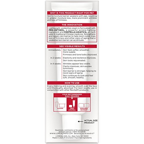 L'Oreal Paris Revitalift Cicacream Anti-Aging Face Moisturizer with Centella Asiatica - Anti-Wrinkle & Skin Barrier Repair, Fragrance Free, Paraben Free, 1.7 fl oz - görsel 10