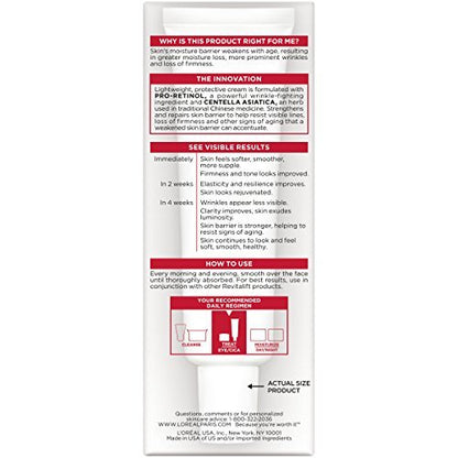 L'Oreal Paris Revitalift Cicacream Anti-Aging Face Moisturizer with Centella Asiatica - Anti-Wrinkle & Skin Barrier Repair, Fragrance Free, Paraben Free, 1.7 fl oz
