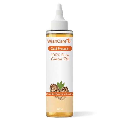 WishCare Premium Cold Pressed Castor Oil for Hair & Skin - 200ml (6.8 Fl Oz) - görsel 1