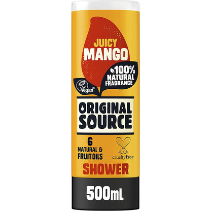 Original Source Mango Shower Gel - 500 ml (16.9 Fl Oz) - Natural Body Wash
