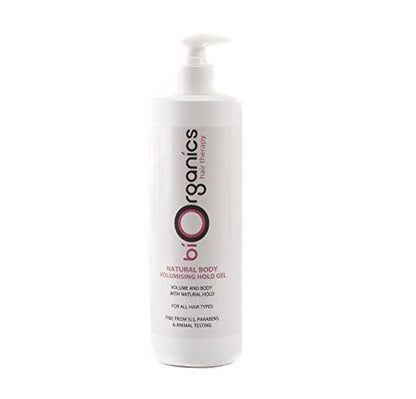 BiOrganics Natural Body Volumising Hold Gel - 500g | Firm Hold, Natural Styling
