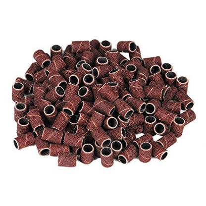 InnoLife 300-Pack Grit 180# Nail File Sanding Bands for 3/32" Shank Nail Drill Bits - Aluminum Oxide Replacement Bands Avelisse