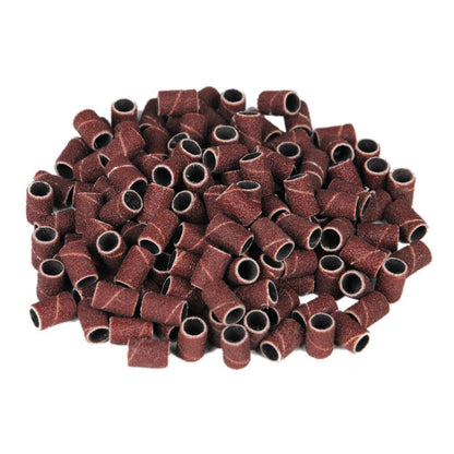 InnoLife 300-Pack Grit 180# Nail File Sanding Bands for 3/32" Shank Nail Drill Bits - Aluminum Oxide Replacement Bands Avelisse