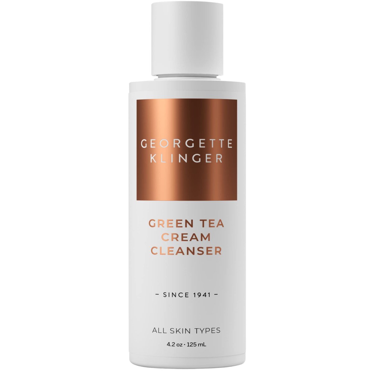 Georgette Klinger Green Tea Cream Cleanser - Hydrating Lightweight Face Wash with Jasmine, Prickly Pear, Olive & Avocado for Dry Skin, 4.2 oz - görsel 1