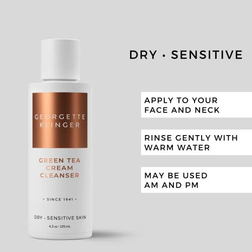 Georgette Klinger Green Tea Cream Cleanser - Hydrating Lightweight Face Wash with Jasmine, Prickly Pear, Olive & Avocado for Dry Skin, 4.2 oz - görsel 10