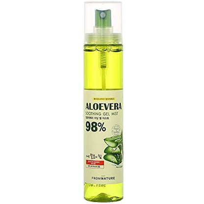 FROMNATURE Aloe Vera 98% Moisture Soothing Gel Mist - 4.06 fl oz (120 ml) - Paraben Free, Benzophenone Free, Animal Oil Free, Mineral Oil Free