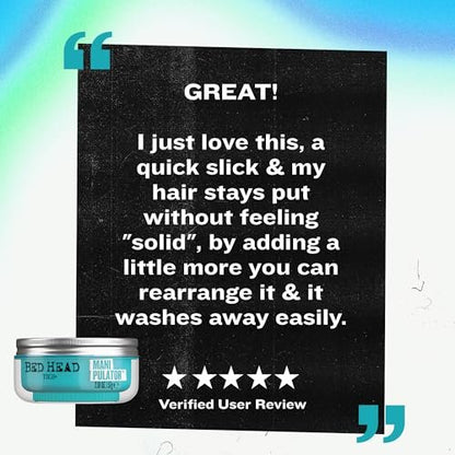 Bed Head TIGI Manipulator Hair Putty 2-Pack – Firm Hold Paste for Men & Women, Frizz Control & Anti-Humidity, Tropical Fruit Scent, 2.01 oz Each Avelisse