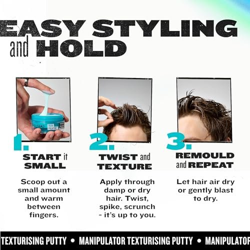 Bed Head TIGI Manipulator Hair Putty 2-Pack – Firm Hold Paste for Men & Women, Frizz Control & Anti-Humidity, Tropical Fruit Scent, 2.01 oz Each Avelisse