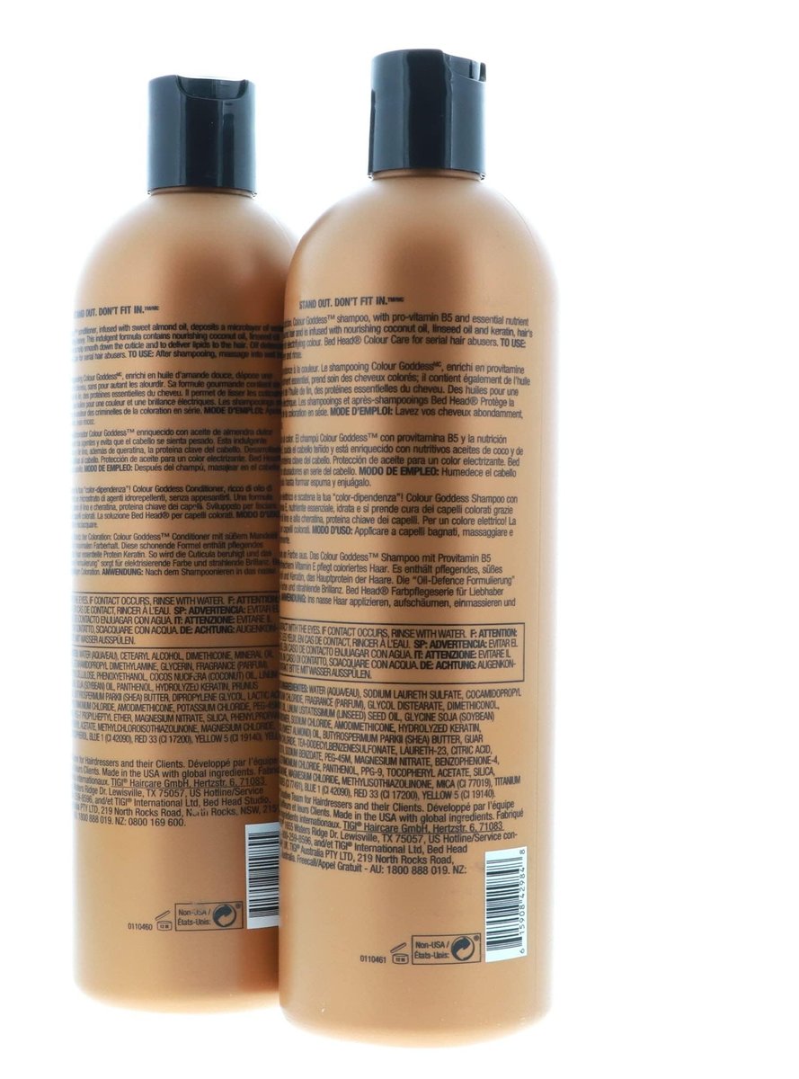 Bed Head Color Goddess Shampoo and Conditioner Set - 25.36 Fl Oz (Pack of 2) for Color-Treated Hair Avelisse