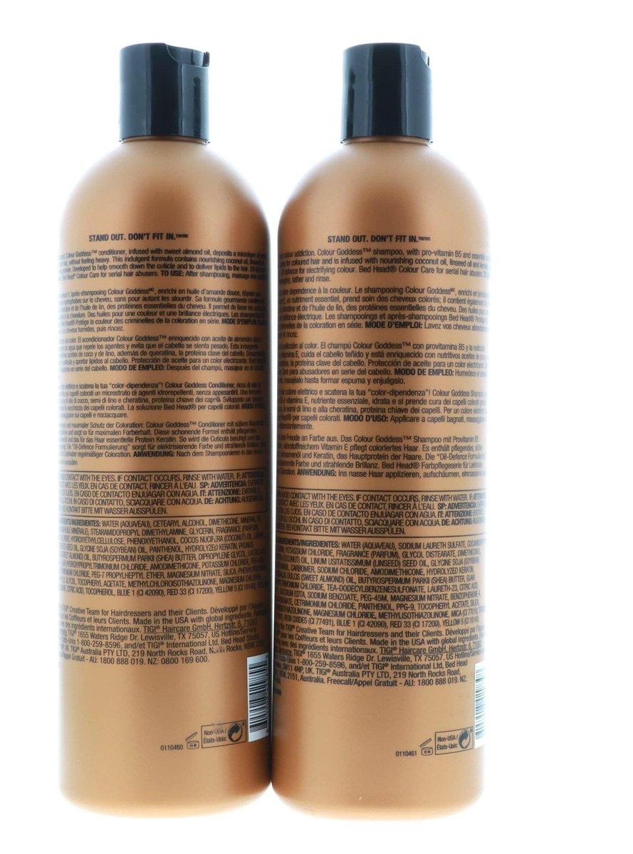 Bed Head Color Goddess Shampoo and Conditioner Set - 25.36 Fl Oz (Pack of 2) for Color-Treated Hair Avelisse