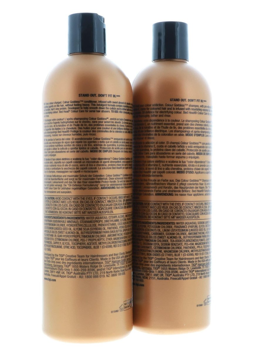 Bed Head Color Goddess Shampoo and Conditioner Set - 25.36 Fl Oz (Pack of 2) for Color-Treated Hair Avelisse