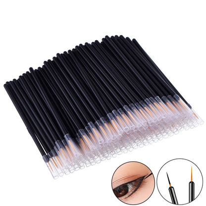 100 Pack Disposable Eyeliner Brushes - JASSINS Eye Liner Applicator Cosmetic Eye Wands Makeup Tool