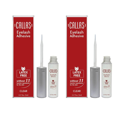 Callas Latex-Free Clear Eyelash Adhesive 2-Pack (0.17 Fl Oz Each) Avelisse