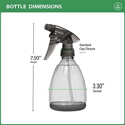 Bar5F 12 oz Plastic Spray Bottle, Smoke Grey – Leak Proof, Adjustable Nozzle, Refillable for Cleaning, Hair, and Cooking - görsel 8