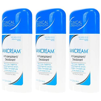 Vanicream Clinical Strength Antiperspirant & Deodorant for Sensitive Skin, 2.25 oz (Pack of 3) Avelisse