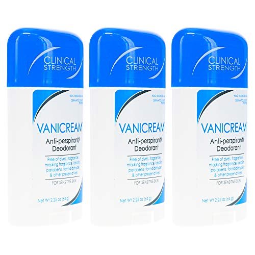 Vanicream Clinical Strength Antiperspirant & Deodorant for Sensitive Skin, 2.25 oz (Pack of 3) Avelisse